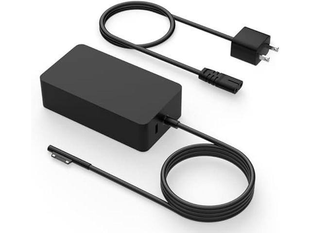 65W Charger Compatible with Microsoft Surface Pro 11,10,9,8,7+,7,6,5,4,X,Power Adapter for Windows Surface Laptop 7,6,5,4,3,2,1,Book 3/2/1, Go...