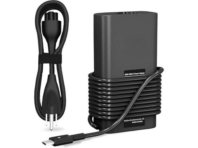 New Slim 90W Laptop Charger USB C Replacement for Dell Latitude 5420 5520 7480 7490 7420 Chromebook 3100 Dell XPS 13 9360 XPS15 9550 9560 DA65NM190...