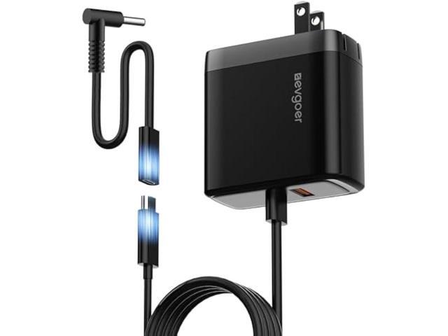 65W HP Laptop Charger, Computer Charger for HP Chrombook/Pavilion/Envy/ProBook/EliteBook, Compatible with HP USB-C 44W Smart Blue Tip Power Adapter...