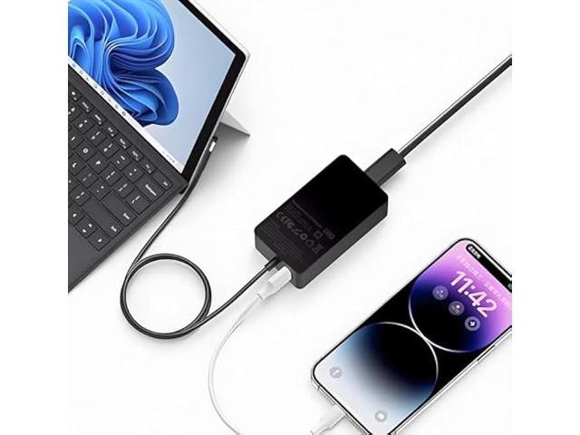 65W Surface Pro Laptop Charger for Microsoft Surface Pro 10, 9, 8, 7, 7+, 6, 5, 4, 3, X, Windows Surface Laptop 6, 5, 4, 3, 2,1, Surface Book 3, 2,...