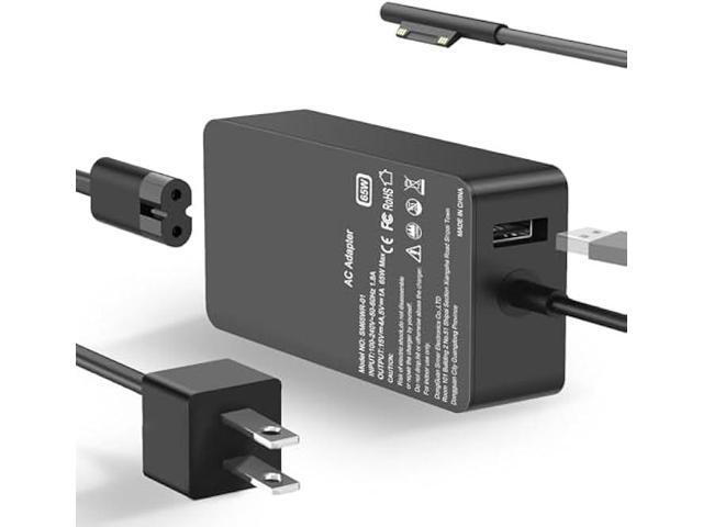 65W Surface Pro Laptop Charger Compatible with Microsoft Surface Pro 10, 9, 8, X, 7+, 7, 6, 5, 4, 3, Magnetic Surface Connector, Support 65W, 44W,...