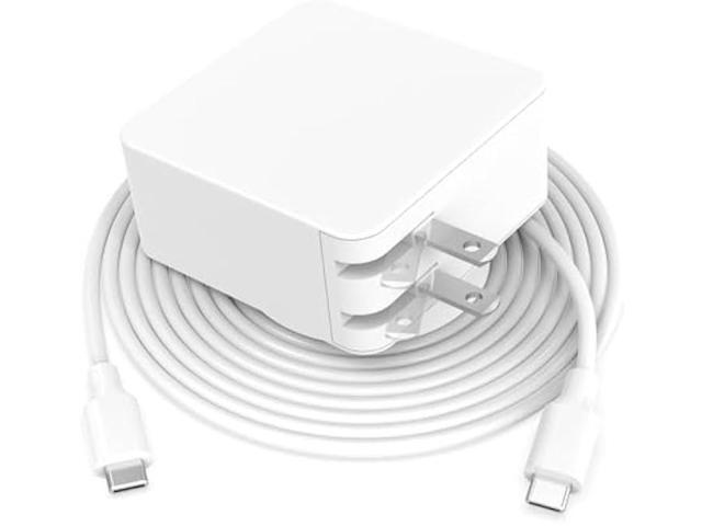 65W Fast Type C Charger Fit for Samsung Galaxy Book Pro, Pro 360 and More Replacements with USB C Connector, Foldable, Compact, Detachable 7.5ft Cable