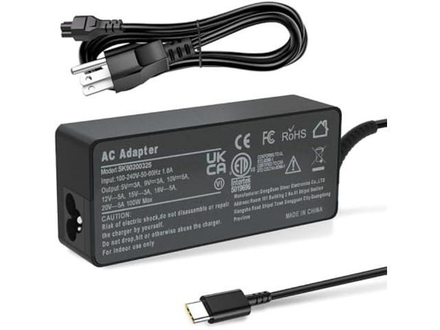 USB-C Laptop Charger 100W - 100W PD Charger Compatible for Lenovo, ThinkPad/Yoga/Slim/ldeapad, HP, Acer, Mac Book Pro/Air 16, 15, 14, 13 Inch, MSI...