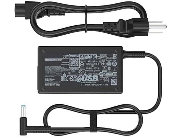 65W Laptop Charger Compatible with HP Pavilion x360 14 15 17 Envy 13 15 X360 Elitebook 840 G5,19.5V/3.33A AC Adapter Compatible with Zbook 14u G4...