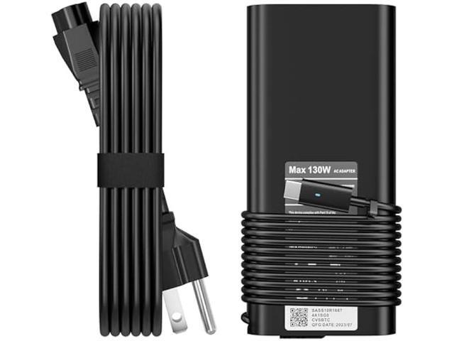 2025 New Replacement Dell 130W Laptop Charger USB C Type C Slim AC Power Adapter Dell XPS 15 2in1 9575 Precision 5550 5530 2in1 Latitude 7410 7310...