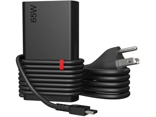 New Slim 65W USB C Laptop Charger Compatible with Lenovo Thinkpad Yoga Chromebook, Type C Computer T14 T15 T16 E14 E15 E16 X1 Carbon X13 Gen 5 4 3...