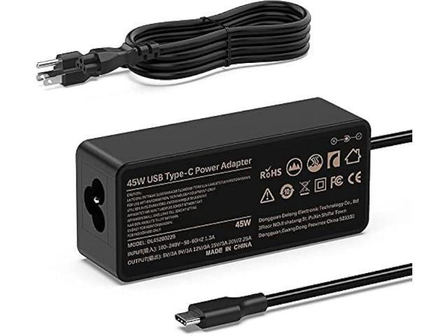 LJO-EEIH 45W Type USB C Laptop Charger Compatible with Lenovo Chromebook c330 s330 c340 s340 100e 300e 500e Series, ThinkPad T480 T480s T580 T580s...
