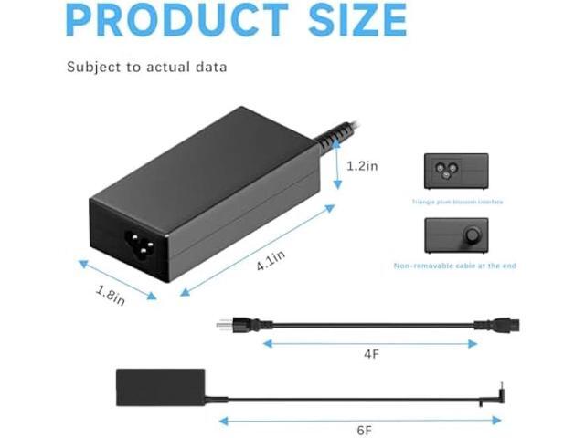 65W Laptop Charger Compatible with HP Pavilion x360 14 15 17 Envy 13 15 X360 Elitebook 840 G5, Compatible with Zbook 14u G4 G5 15u 15 G3 ProBook...