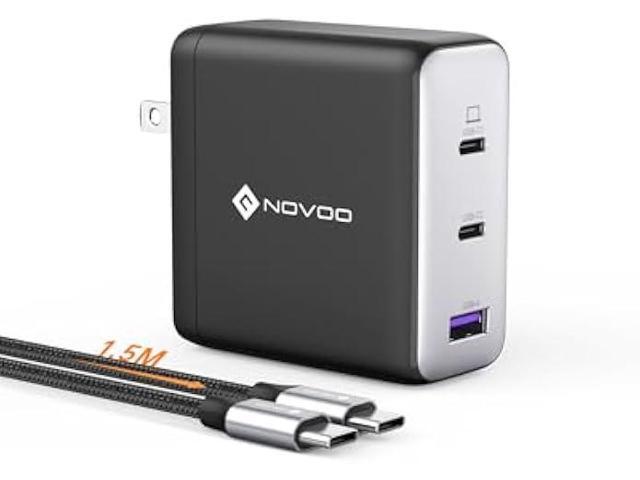 100W USB C Charger, 120W MacBook Pro Charger, 3-Port GaN Fast Charger with PD3.0, PPS, USB C Charger for MacBook pro & MacBook Air, ipad Air,...