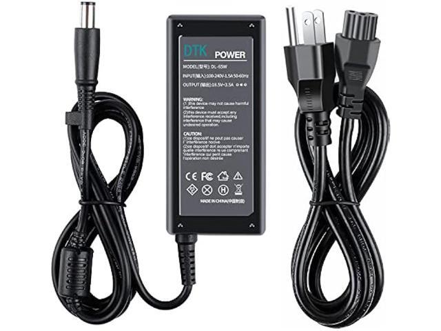 Dtk 18.5V 3.5A 65W for HP Ac Adapter Laptop Computer Charger Notebook PC Power Cord Supply Source Plug Connector Size: 7.4 x 5.0 mm with pin Inside