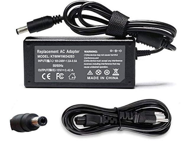 19V 3.42A 65W AC Charger Compatible with Toshiba Satellite PA3714U-1ACA PA3917U-1ACA PA3715U-1ACA C55 C55T-A5222 C655 C855D L305D L505 L655 L755...