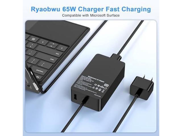 65W Laptop Charger Compatible with Microsoft Surface Pro 11 10 9 8 3 7 7+ 6 5 4 X,Compatible with Surface Windows Laptop 7 6 5 4 3 2 1,Book 3 2 1...