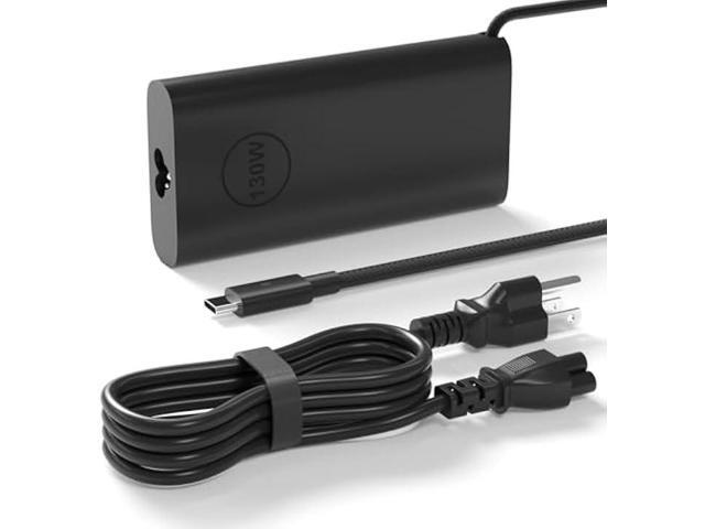 130W USB C Charger Compatible with Dell Inspiron 16 2-in-1 7640 7630 7620 14 7430 7440 2-in-1 and Alienware X14 R1 R2 M17 R3 Slim AC Power Adapter