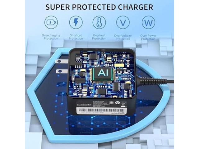65w USB Type C Ac Charger for Lenovo ThinkPad X1 T480 T490 T570 T580 Yoga C930 C940 C740 Chromebook C330 S330 100e 300e 500e Laptop Power Adapter