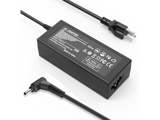 19V 3.42A Laptop Charger, 65W Replacement Power Cord & AC Adapter Supply Copmatible with Aspire 5 3 1 / Spin 3 / N20c5 Chromebook C738T C740 Swift...