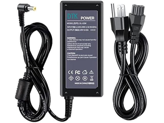 Dtk 19V 3.42A 65W Ac Adapter for Acer Laptop Computer Charger Notebook PC Power Cord Supply Source Plug Connector Tip Size: 5.5 x 1.7mm (Not fit...