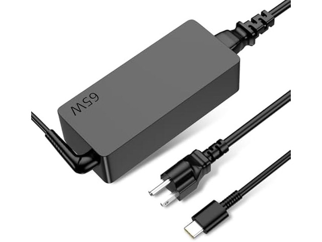 65W USB C Laptop Charger Compatible with Lenovo ThinkPad T14 T15 T16 T480 T490, X1 Yoga/Carbon, Chromebook C330 S330 100e 300e 500e, Yoga 7i 9i,...