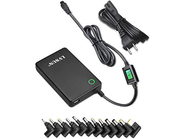 Universal Laptop Charger with LCD Display 90W Slim AC Adapter Power Supply Cord with USB Port 5V2.1A for Mobile Tablet Compatible with Lenovo HP...