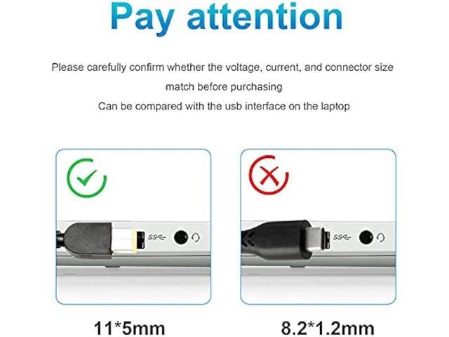 65W Laptop Charger for Lenovo ThinkPad Flex 20 C40-05 C50-30 IdeaCentre-C355 C365 C455 ThinkCentre-Tiny-in-One-23 All-in-One PC Desktop+Supply Cord