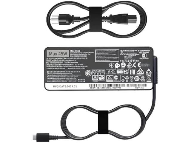 45w USB Type C AC Laptop Charger Fit for Lenovo ThinkPad Yoga Chromebook 300e 100e 500e C330 S330 S340 T480 T480s T580 T580s C630 E480 E580 720 730...