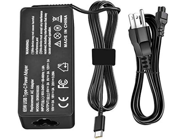 Charger Compatible with 65W USB Type-C Lenovo Thinkpad T14 T14S T15 T16 L13 L14 L15 E14 E15 E16 X12 X13 R14 K14 X1 Carbon Yoga 7i 9i Thinkbook 13s...