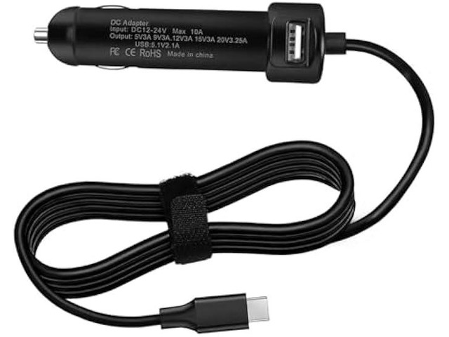 65W USB-C Laptop Car Charger Compatible with Dell Latitude 9430 7530 7430 7330 5330 5430 5530 3330 2-in-1 Laptop P159G P104F P137G P138G P133G...
