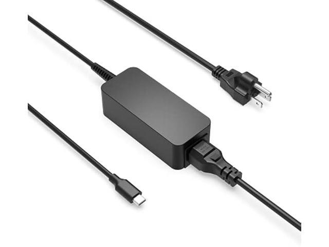 Charger 45W Fit for Lenovo Chromebook Laptop, UL-Listed, 3 Pin Plug, 10Ft Extended Long Power Cord, Lightweight Design, USB-C Fast Charger