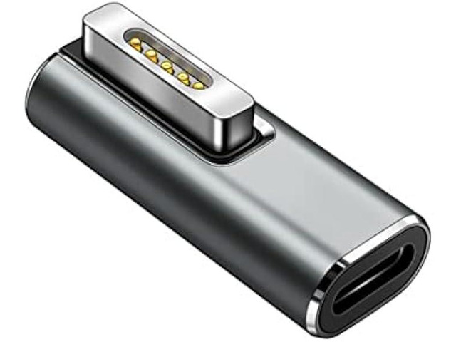 Magnetic USB C Female to Mags 2 T Tip Male Adapter 100W PD Power Charger Type-C Converter Connector Support for MacBook Pro Air 2013 2014 2015...