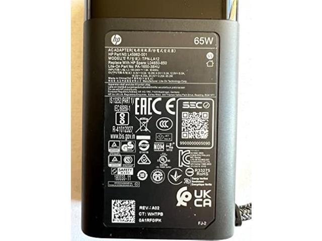 New Replacement HP 65W USB C AC Adapter for HP Spectre 13 x360 2019 13-AP Folio 13-ak0000 Elite x2 1013 G3, Comaptible P/N: L04540-001, L04650-850,...