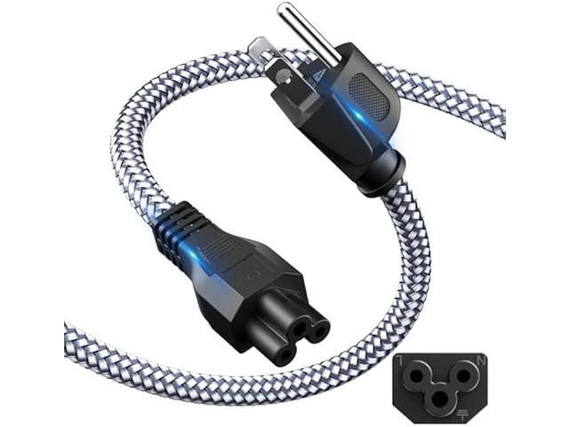 3 Prong AC Laptop Power Cord,6.6FT/2M Universal Power Cable Braided 3 Pin Power Cable for DellHP LG Lenovo Asus Acer Toshiba...