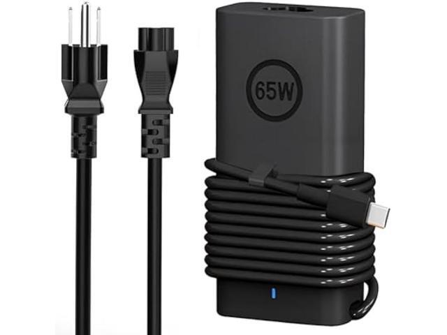 New Slim 65W USB Type C Power Cord Compatible with Dell 14 Plus 13 16 Pro PB16250 PB14250 2 in1 Premium PA13250 PA14250 P192G P191G P200G P199G,...
