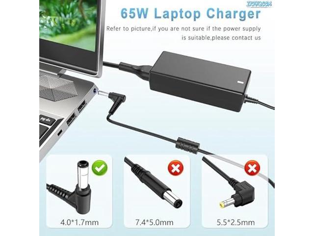 65W Laptop Charger AC Adapter Compatible with Lenovo IdeaPad 1 3 5 110 110s 320 330 330s 520 S145 S340 S540,Flex 4 5 6 V14 V15 V17,Yoga 710...