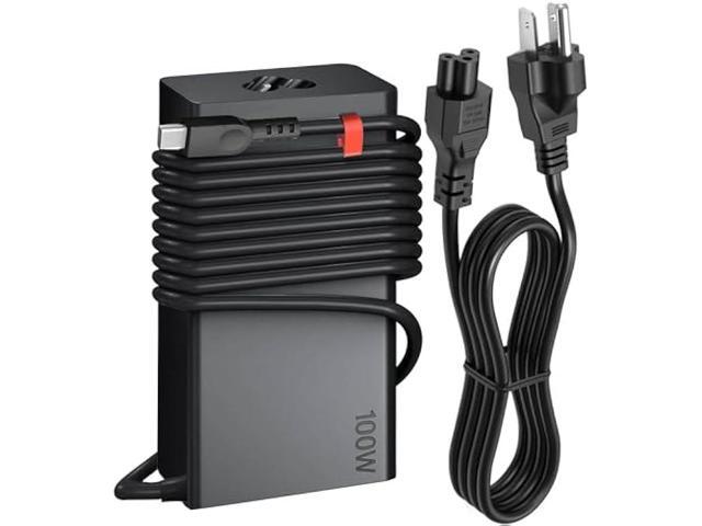 New Slim 100W USB C Charger for Lenovo Thinkpad/Yoga/Chromebook, MacBook, HP, ASUS, Acer, MSI, Dell Laptops and Computers - AC Adapter