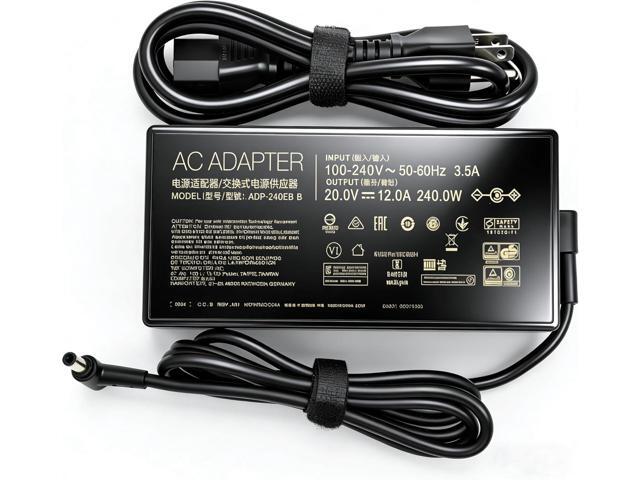 240W Charger for ASUS Zephyrus G14 M16 G15 G16 S17 Duo 15 S ROG Strix Scar 15 17 G15 G17 ProArt StudioBook 15 16 17 TUF Gaming F17 F16 F15 A17 A15...