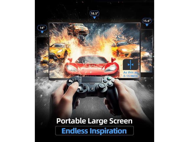 INGNOK Portable Monitor, 18.5 Inch FHD 1080P 100% sRGB Laptop Screen Extender USB C HDMI Portable Gaming Monitor w/Smart Cover & Speakers,for...