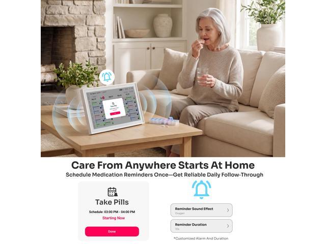 Ingnok Digital Calendar:15.6Inch Wall Planner & No Subscription,Real-Time Sync for Google/Outlook/iCloud, 32GB Smart Calender Touchscreen,Chore...