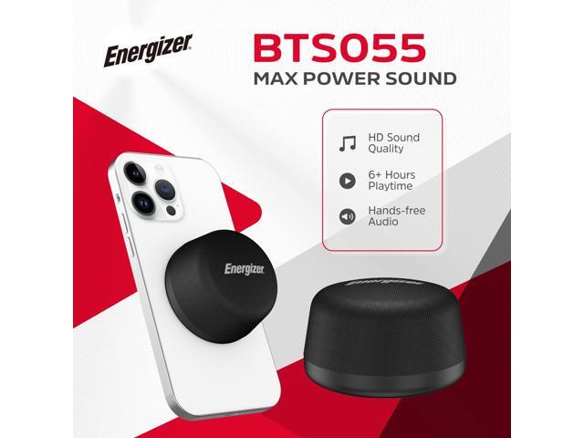 Energizer Magnetic Mini Bluetooth Speaker with Bypass Wireless Charger, 5W Powerful Sound, IPX6 Waterproof, TWS Stereo Pairing, Built-in...