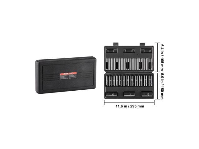 Impact Sockets Set 15pcs 6-Point 3/8in Drive Bit Ratchet Tool Kit Case