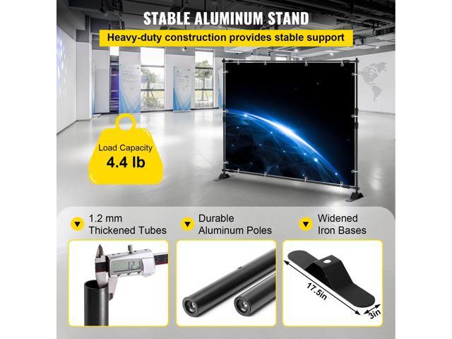 10 x 8 Ft Backdrop Banner Stand Adjustable Height and Width Newest Step and Repeat for Trade Show Wall Exhibitor Photo Booth Background