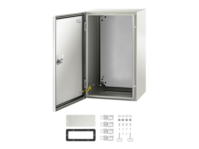 NEMA Steel Enclosure, 20 x 12 x 10 in, NEMA 4X Steel Electrical Box, IP66 Waterproof & Dustproof, Outdoor/Indoor Electrical Junction Box, with...