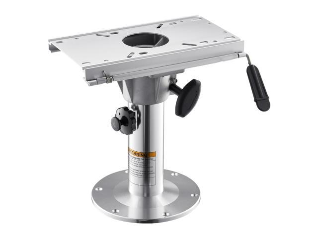 VEVOR Boat Seat Pedestal, Adjustable Height from 13.39 to 19.2 Inches, Aluminum Alloy Boat Chair Base with Slide, 5-inch Sliding Travel, Locking...