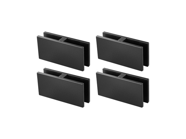 Glass Clamp, 4 PCS Rectangle Glass Railing Bracket for 0.31 '-0.47 ' Tempered Glass, 304 Stainless Steel Glass Mounting Clamp, 0.2 Thick Glass...