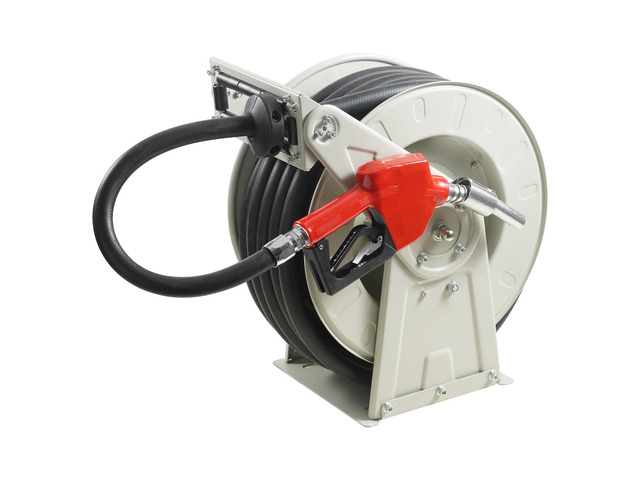 VEVOR Fuel Hose Reel, 1' x 50', Extra Long Retractable Diesel Hose Reel, Heavy-Duty Carbon Steel Construction with Automatic Fuel Nozzle, NBR...