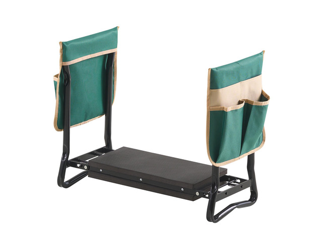Garden Kneeler and Seat, 8 in Wide Kneeling Pad, Heavy Duty Garden Kneeling Stool, Folding Garden Seat with 2 Tool Bags, Relieve Knee & Back Pain,...