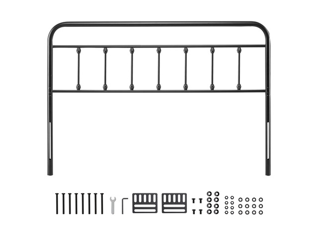 Metal Headboard, Queen Size Headboard with Adjustable Height, Metal Headboard for Queen Size Bed, W59.65 x H40.55 x D1.5 inches, Ideal for Bedroom,...