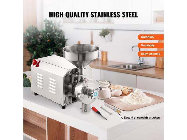 Soybean Grinder Commercial Grinding Machine for Spices 2200W Corn Mill Grinder 50 KG/H Stainless Steel Corn Grinder Industrial Flour Milling...