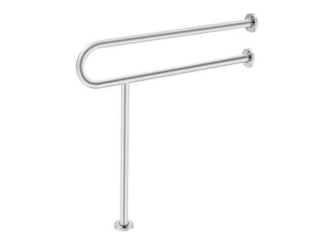 Toilet Safety Rail, 31.5 Inch U-Shaped Handicap Grab Bar, 304 Stainless Steel Senior Safety Pole, Toilet Grab Bars with Anti-Slip Handle, 300 Lbs...
