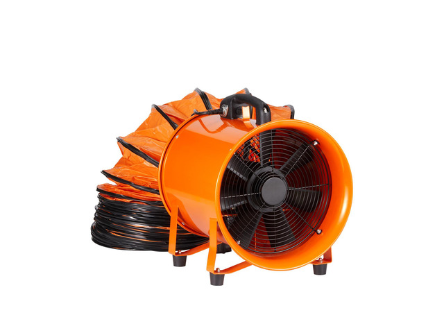 Portable Ventilator, 8 inch Heavy Duty Cylinder Fan with 16.4ft Duct Hose, 195W Strong Shop Exhaust Blower 1070CFM, Industrial Utility Blower for...