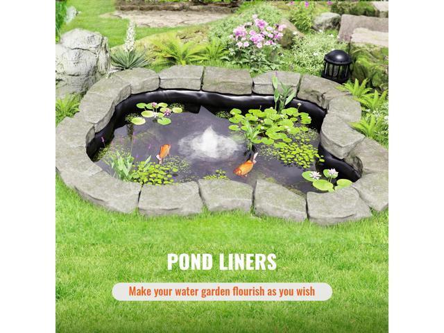 VEVOR Pond Liner, 30 x 35 ft 45 Mil Thickness, Pliable EPDM Material Pond Skins, Easy Cutting Underlayment for Fish or Koi Ponds, Water Features,...