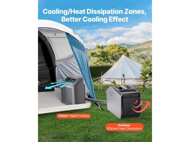 Portable Air Conditioner, 5000 BTU 3-Speed Air Conditioning Unit with 24H Timer, Air Portable AC Adjustable from 16-32, Compatible with AC/DC for...